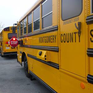 MCPS uses cameras to monitor the safety of other drivers and prevent vehicles from crossing the bus when the stop sign is extended. 