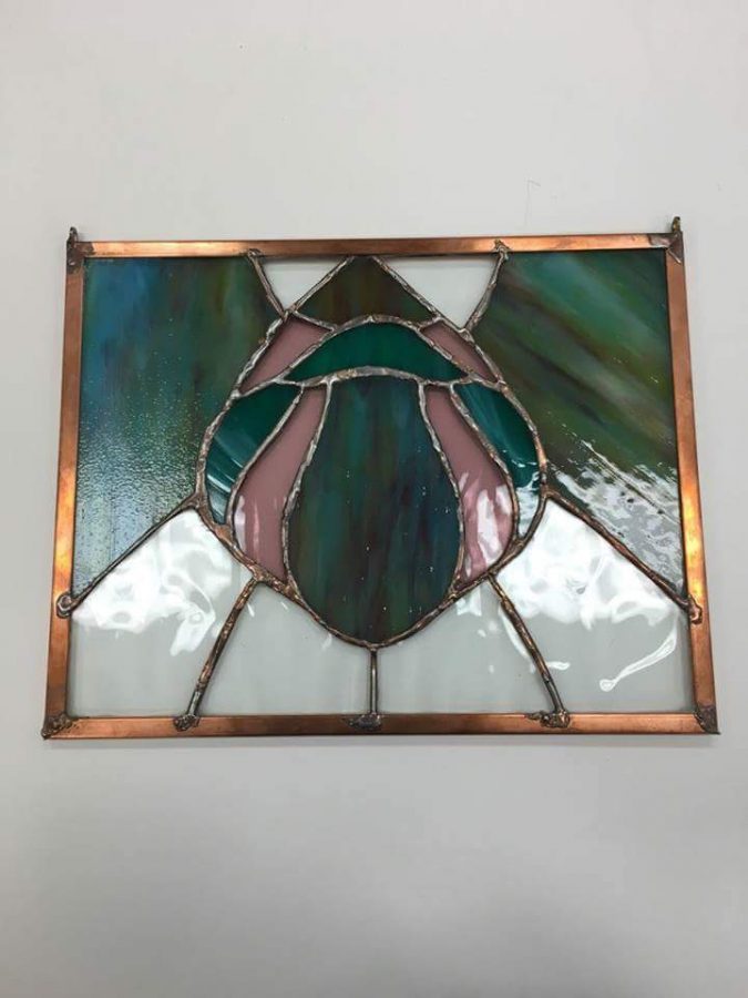 Joelle Goldberg created a stained glass piece for last year’s Consensus chain. The theme was the Montgomery County Agricultural Fair. 
