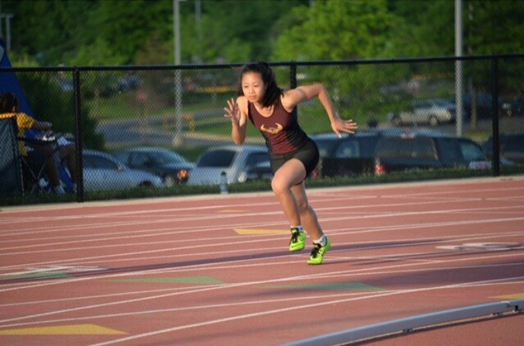 Karis Lee runs for her club team, in addition to sprinting for CHS.