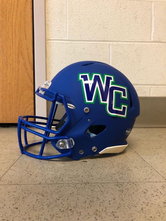 The new WCHS logo is donned on the uniforms of the WCHS varsity football team.