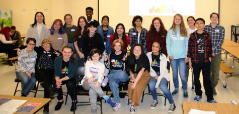 The student members of MoCo Pride pose for a group picture. They have been working hard all year to create the countrys first high school LGBTQ+ Studies curriculum.