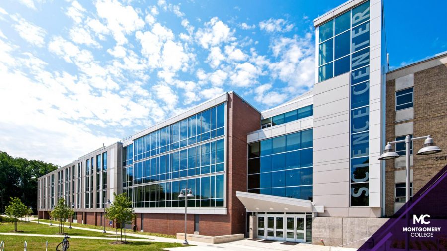 A view of a building at Montgomery Colleges Rockville campus. Because of COVID-19, classes in the Early College Program are being held virtually, instead of on campus.