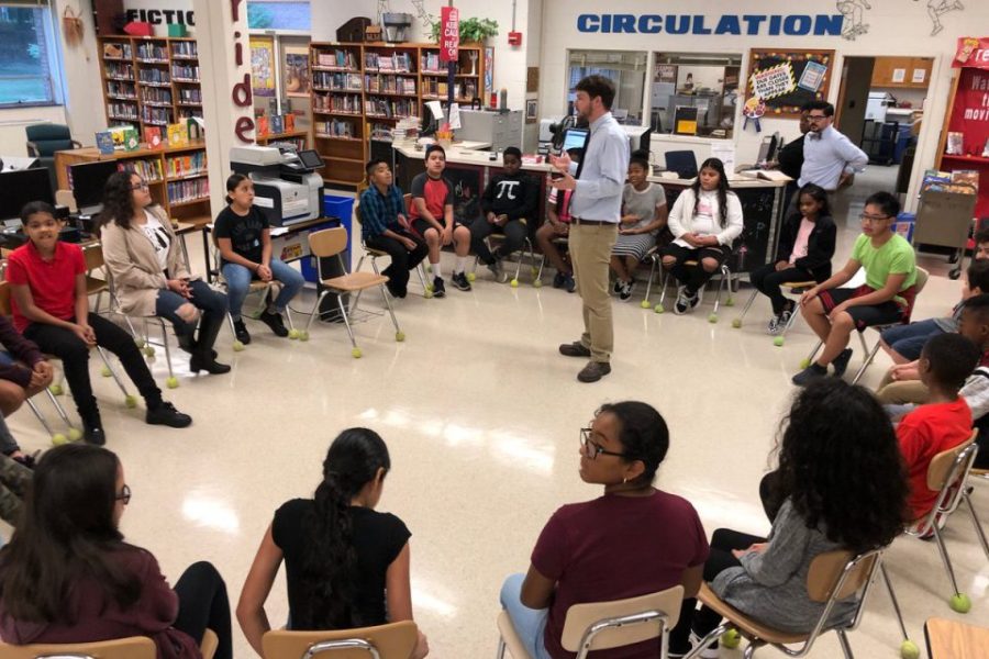 A+restorative+justice+circle+from+Dec.+4+at+Neelsville+Middle+School.+Students+across+the+county+participate+in+restorative+justice+workshops+to+correct+their+behavior+and+learn+how+to+better+the+community.+