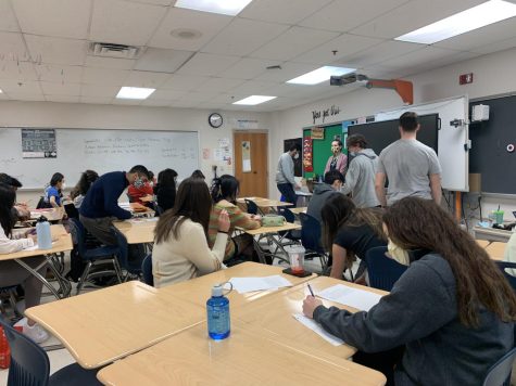 Ms. Malanoski teaches one of her AP Macroeconomics classes. Malanoski teaches numerous seniors every year, and feels as though senioritis is prevalent at WCHS.