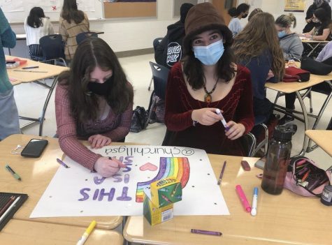 The WCHS GSAs club meetings are meant to provide a safe space for all students to be themselves. Meetings include making GSA posters, playing board games, and making new friends.