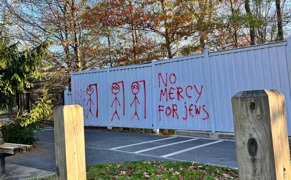 Antisemitic remarks can be seen graffitied on a wall near the Bethesda trail. This attack, as well as others, has prompted people to take action in order to prevent it in the future.