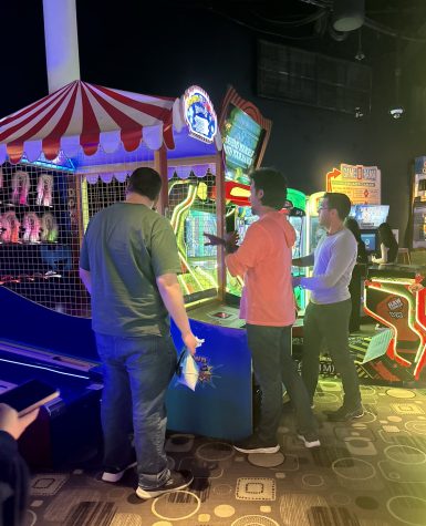 On January 15th, the last evening before WCHS students were to head home from Orlando, Fla., WCHS teachers spent time relaxing at the hotel arcade. Mr. Benjamin Schnapp, Mr. Kristofer Sanz and Mr. Ariel Allal played numerous arcade games and spent time having fun with their students. 
