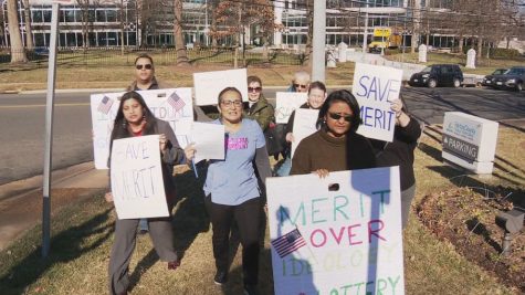 In response to the withholding of National Merit information, Fairfax County parents staged a protest. Parents are seeking accountability for the actions of Jefferson and other high schools across the county.