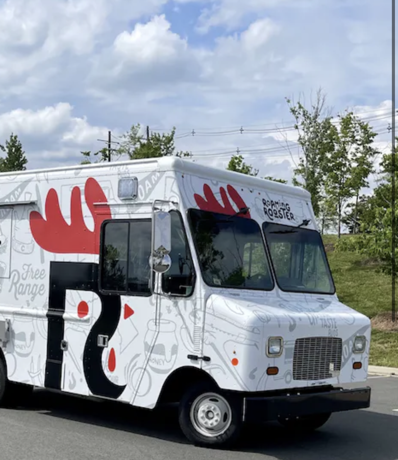 Roaming Rooster started out of fun food trucks like these that patrolled the streets of DC during lunchtime.