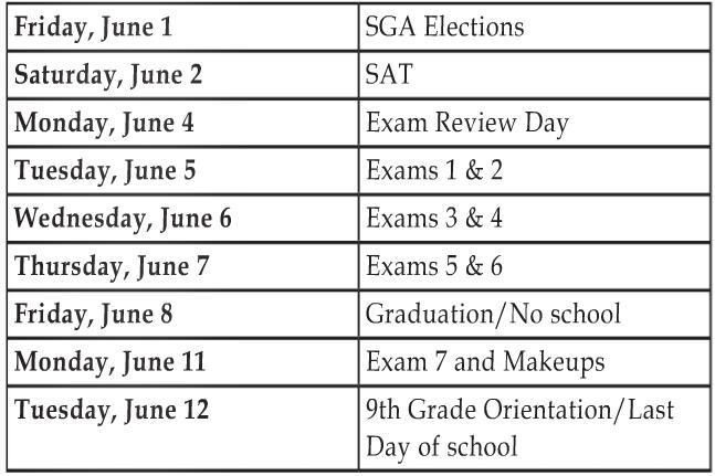 June Calendar