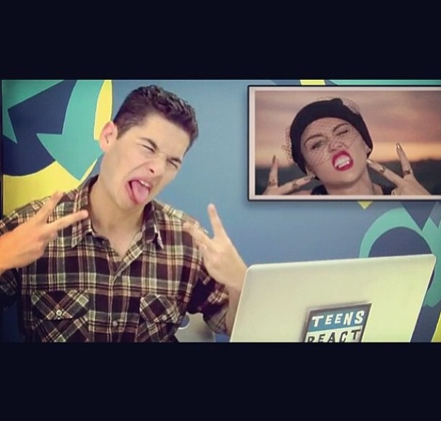 Sam Egber performs on YouTube Teens React