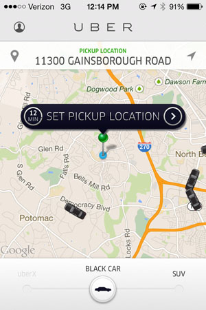 Driver service phone app is Uber convenient 
