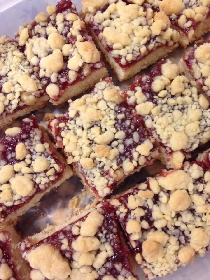 Raspberry jam bars are a delicious bite of flavor.