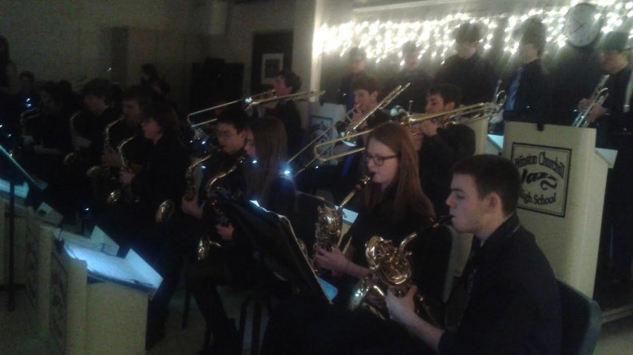Members of the CHS jazz ensemble participated in its annual coffeehouse Dec. 12.