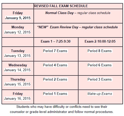 Students, staff surprised by exam schedule change