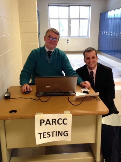 Information Technology specialist Robert Jones and assistant principal Joshua Neuman-Sunshine have overseen PARCC implementation this year. 