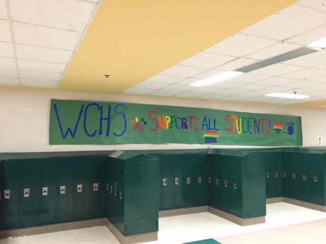 One of the many colorful posters that covered the walls and expressed the love and support the CHS community held.