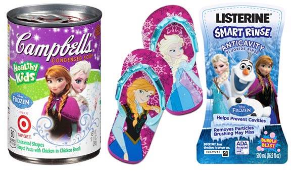 Frozen inspired merchandise range from mouthwash to soup.