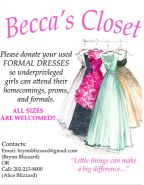 A poster for Beccas Closet.