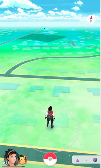 An in-game screencap from Pokémon Go.