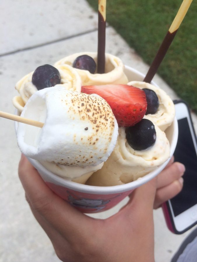 An example of what one can order and personalize at Class 520 ice cream shop that just opened in Rockville.