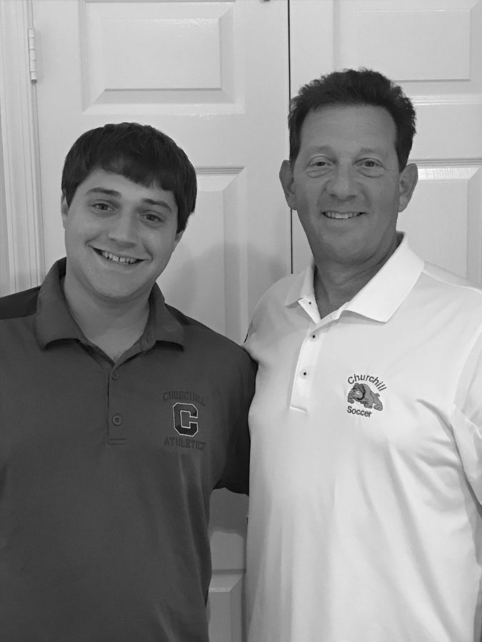 Robert Tarzy (left) and his father Arnold Tarzy (right) are both coaches at CHS. This is Robert’s first time coaching co-ed golf while Arnold is in his eighth season with boys varsity soccer, after five years with golf.