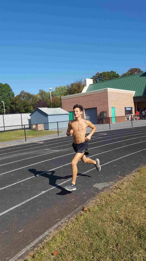 Senior Matthew Goldsmith trains for the upcoming
cross-country state championship.