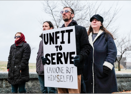 Protestors display disapproval at the #TurnOutDC rally Dec. 17.