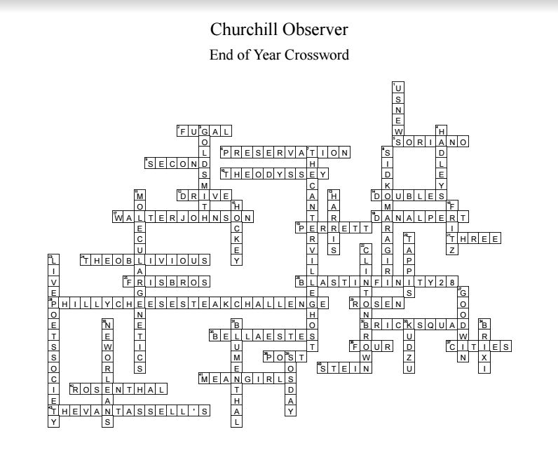 Observer Crossword Answers