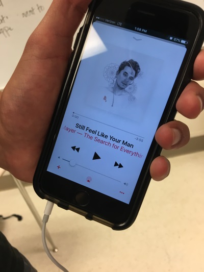 CHS students can listen to John Mayer’s new album on their phones through streaming services such as Apple Music.