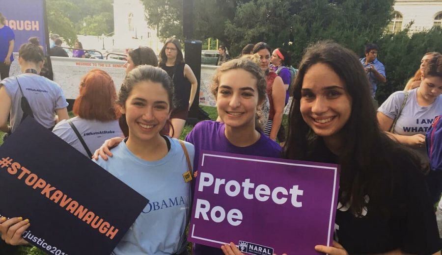 Senior+Dani+Miller+protests+the+confirmation+of+judge+Brett+Kavanaugh+to+the+Supreme+Court+in+Washington+D.C.