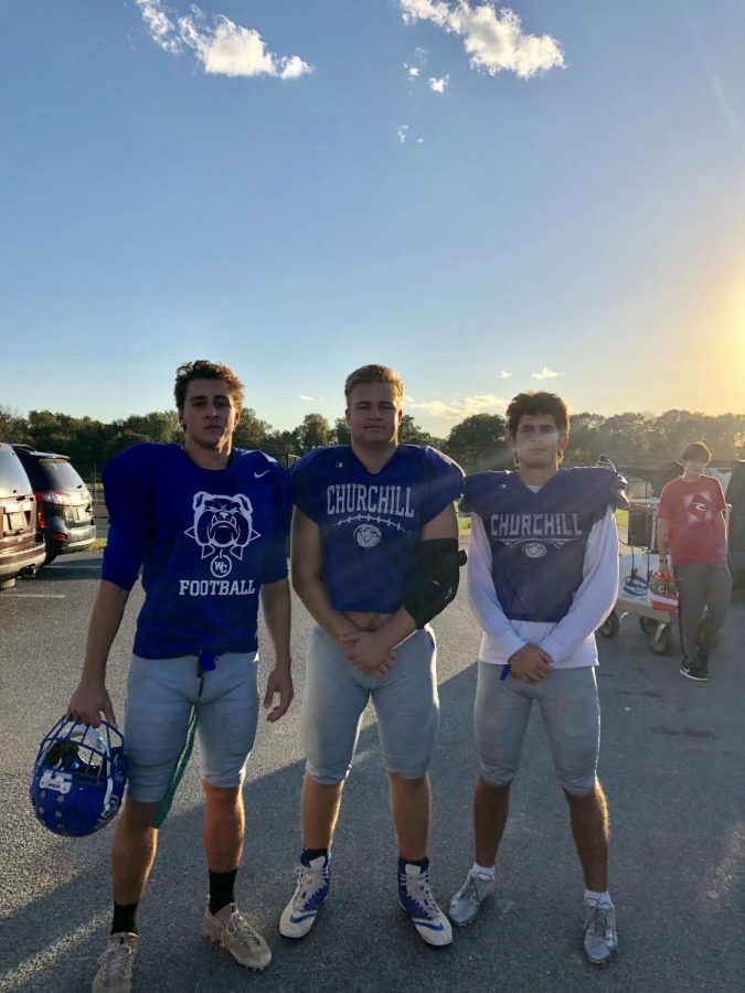 (From right to left) Seniors Jack Butler, Nick Wagman, and Nick Smyth committed to colleges they’ll be attending in the 2019-2020 school year.