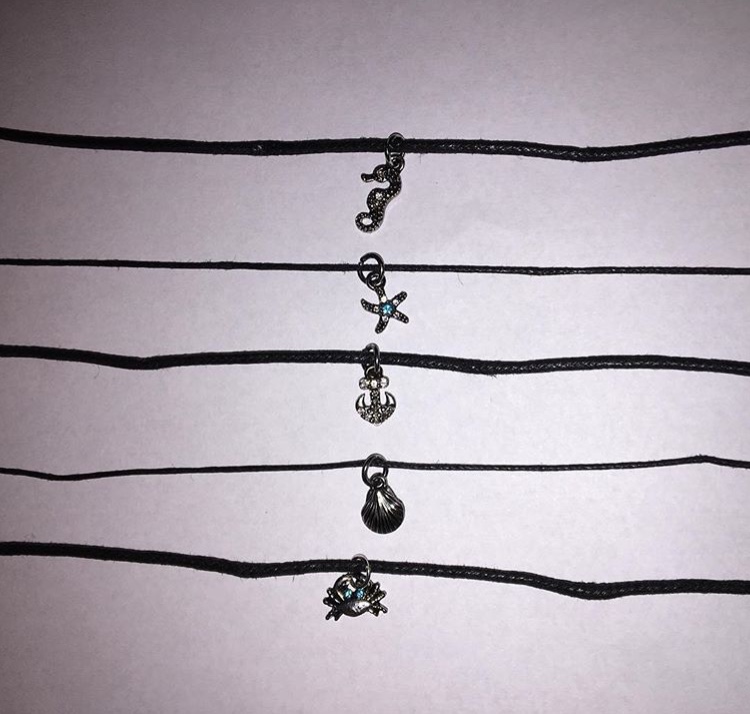 Nautical pendant chokers are part of the sea jewelry collection.