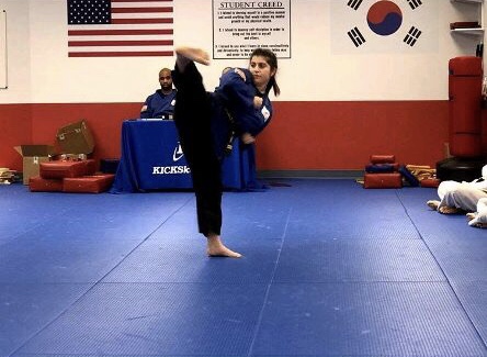 Senior Zoe Joy uses karate as a form of exercise and a way to learn self-defense. She has battled multiple injuries, but remains involved in the sport.