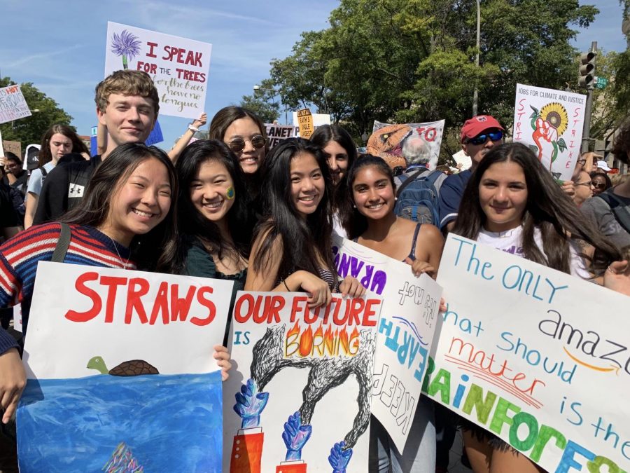 
Junior Claire Fan (left) stands in front of the U.S capitol. Fan is the president of the Churchill for Climate club.
