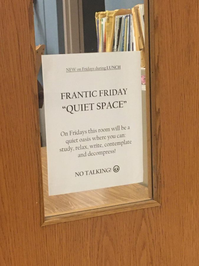 Mr.Sanz has implemented the Frantic Friday program to help his orchestra students de-stress. On Fridays, students have the chance to study for classes, catch up on homework or even take a nap.