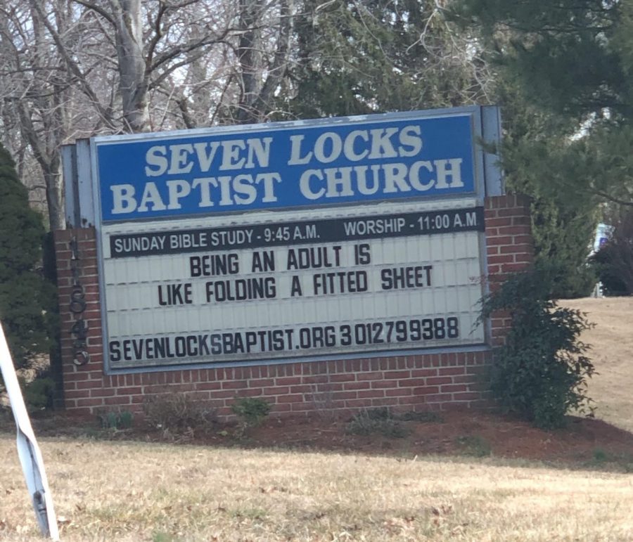 People know that being an adult is not all that kids think it is. It comes with many challenges and local organizations like the one pictured above use this idea to make drivers laugh as they pass this sign.
