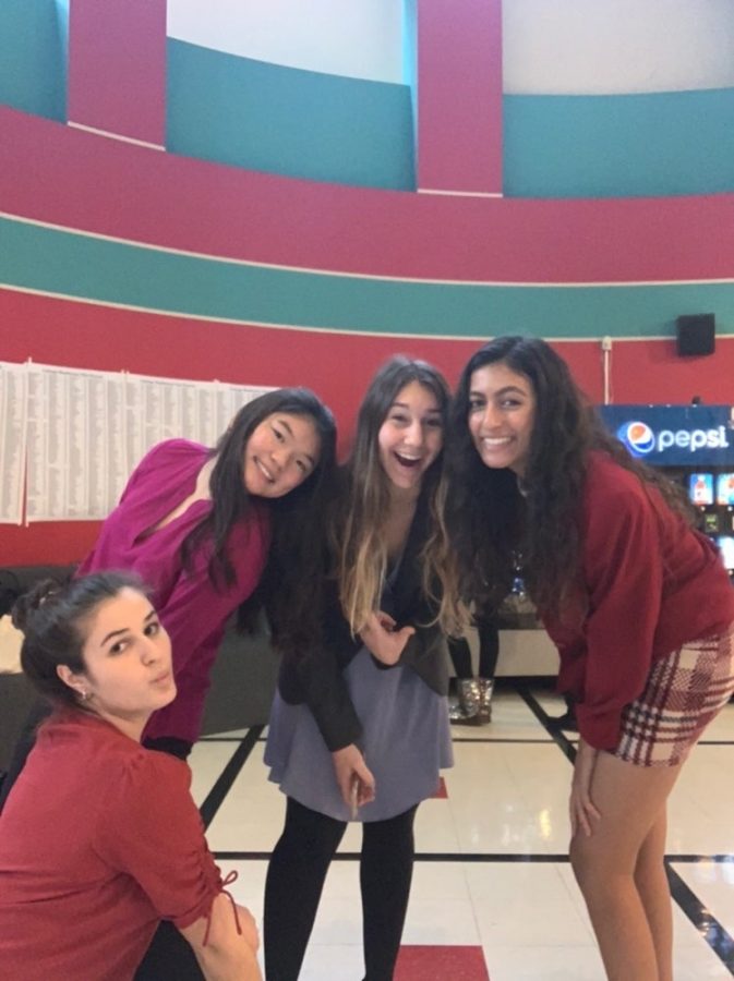 Two teams from WCHS’s DECA club pose for a self timed photo at this year’s Maryland statewide event held on Feb. 28th. Farah Baloghlanova (left), Claire Kim (left center), Olivia Meshanko (right center), and Maanika Gupta (right) all made the trip to Baltimore for the event.