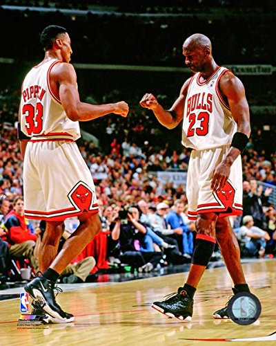 Scottie Pippen (left) and Michael Jordan (right) both appeared in the documentary "The Last Dance" on ESPN. The documentary followed Michael Jordan playing his final season with the Chicago Bulls, as well as displayed flashbacks of when he first started on the team.