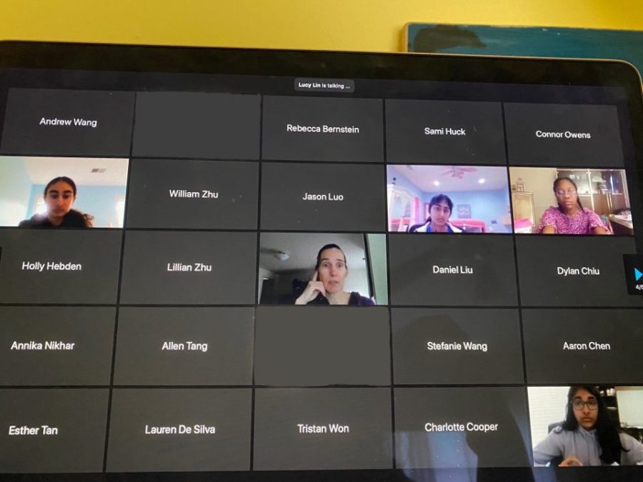 Students gather together on Zoom to celebrate their induction into the Math Honors Society. COVID has forced Honors Societies to come up with innovative ways to maintain their usual traditions.
