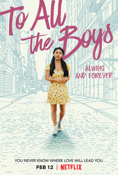 Released on Feb. 12, 2021, To All the Boys: Always and Forever is the third and final film in the popular rom-com series.The film starts halfway through senior year as Lara Jean (Lana Condor) and Peter Kavinsky (Noah Centineo) face the uncertainity of their relationship after high school. 