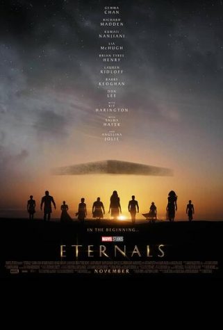 The poster for the Marvel movie Eternals, released on Nov. 5 2021, features the names of the well-known cast. Though these actors played their roles well, the development of the characters was not present in the film. 