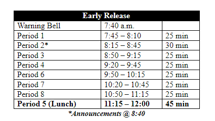 Half days are major inconveniences for students, teachers and parents alike. They must be removed from the calendar and replaced with an equal amount of full and non-instructional days.