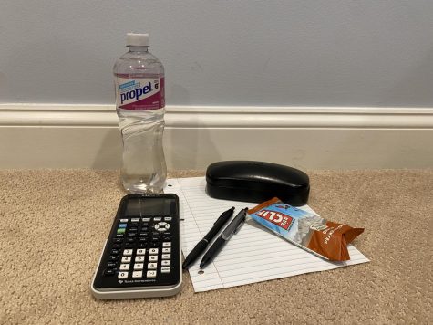 Laying out everything one will need for their AP test such as a drink, calculator, pens and a snack, the night before is an easy way to mitigate test day stress. 