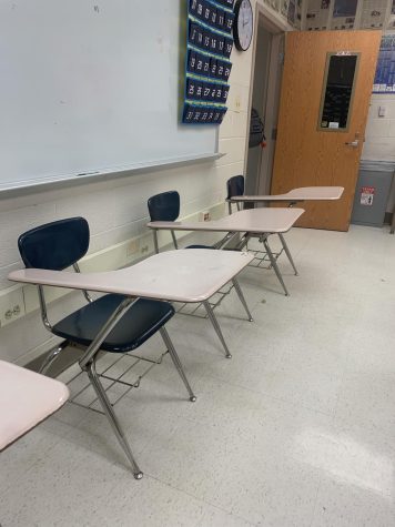 Most WCHS classrooms have predominantly right-handed desks which do not accommodate left-handed students.