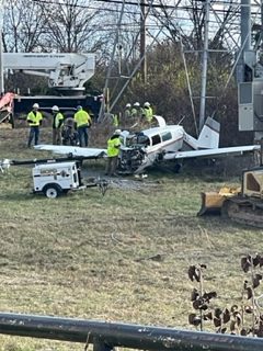 The aftermath of the small plane that crashed into power lines on Nov. 27 in Montgomery Village.