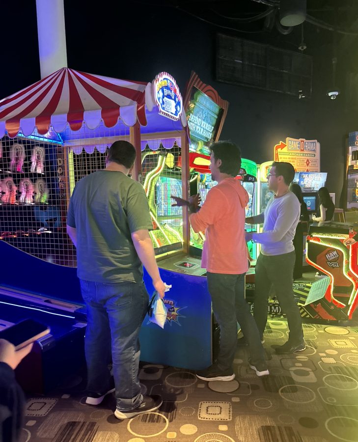 On January 15th, the last evening before WCHS students were to head home from Orlando, Fla., WCHS teachers spent time relaxing at the hotel arcade. Mr. Benjamin Schnapp, Mr. Kristofer Sanz and Mr. Ariel Allal played numerous arcade games and spent time having fun with their students. 