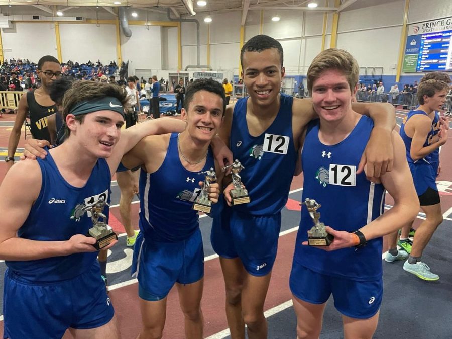 The DMR team poses together with their trophies after finishing the race.