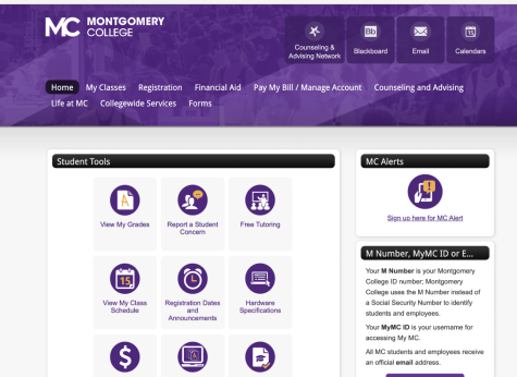 A student logs in to their MyMCPS account, which is the portal through which they access all of their Dual Enrollment courses at Montgomery College.