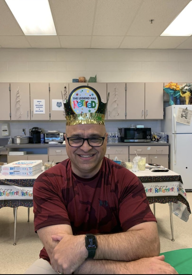 Mr. Haroot H Hakopian is seen celebrating at WCHS for his retirement on April 16, 2023. Hakopian has retired after teaching at WCHS for twenty-one years. 